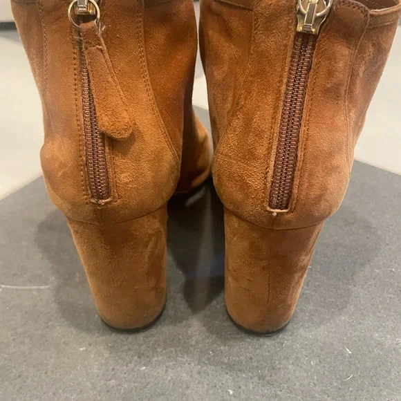 Aquazarra Brown Suede Ankle Booties Size 38.5 - Picture 5 of 13